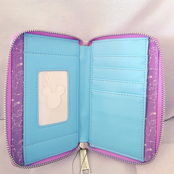 Disney Loungefly Mickey Minnie Mouse Constellation Zip Wallet Pastel New - Picture 8 of 10